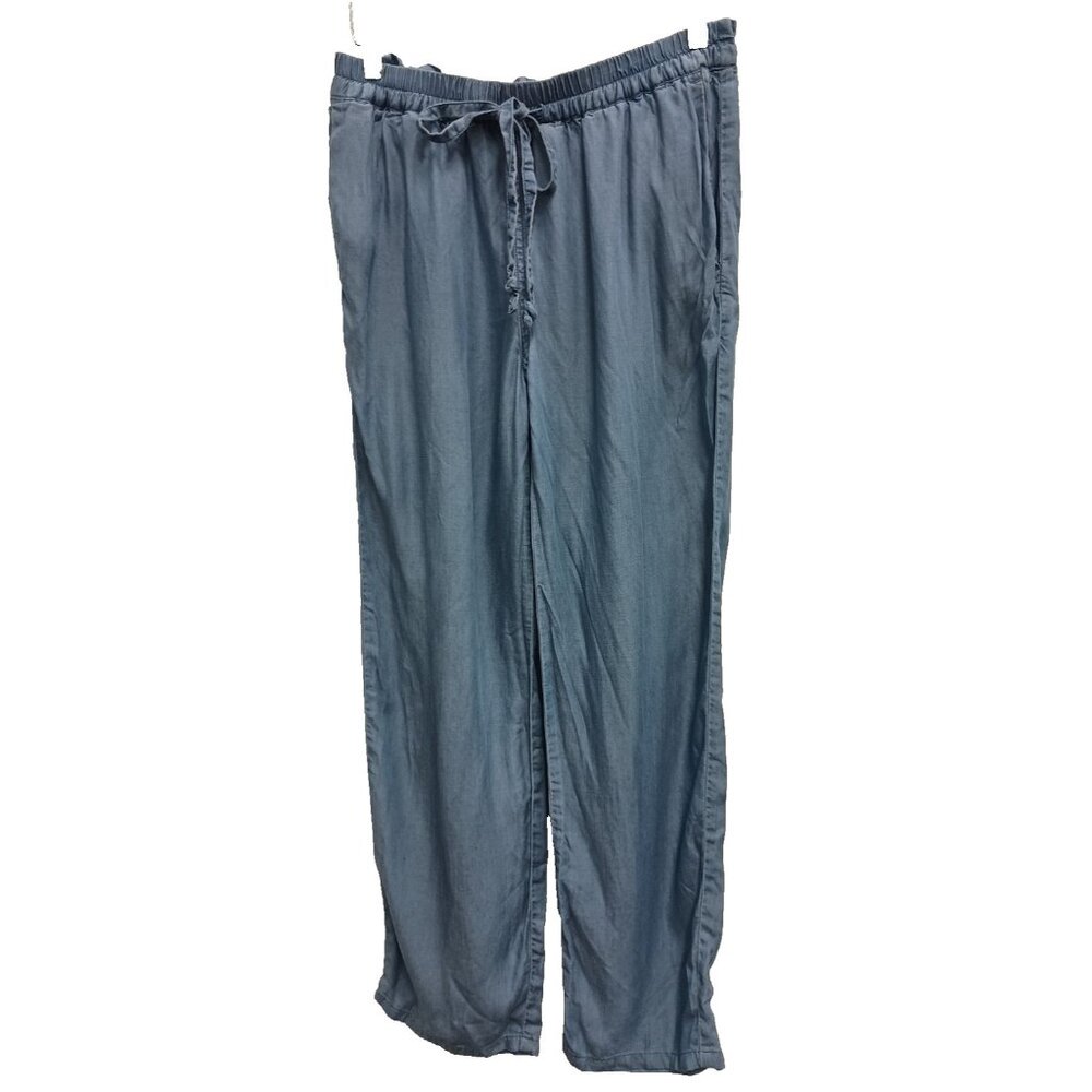 Michael Michael Kors Womens Pants Small Blue Chambray Wide Leg Resort BOHO